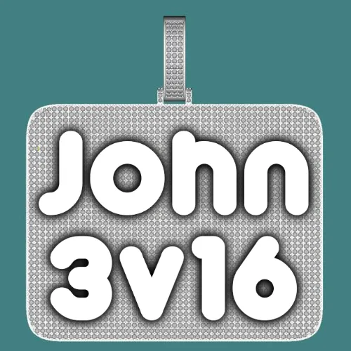 CUSTOM LETTER NECKLACE 3D BIG SQUARE sold by The GUU Shop