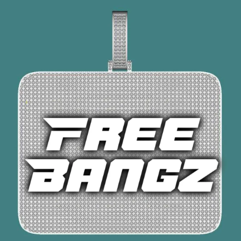 CUSTOM LETTER NECKLACE 3D BIG SQUARE sold by The GUU Shop