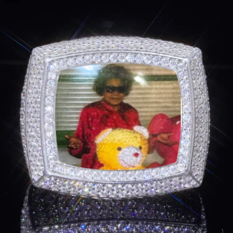 3D CUSTOM PICTURE ICED RING sold by The GUU Shop