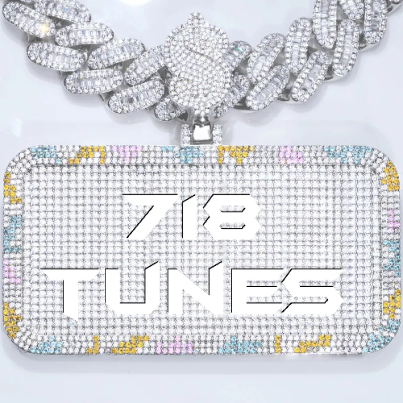 CUSTOM LETTER NECKLACE 3D COLORFUL SQUARE made by The GUU Shop