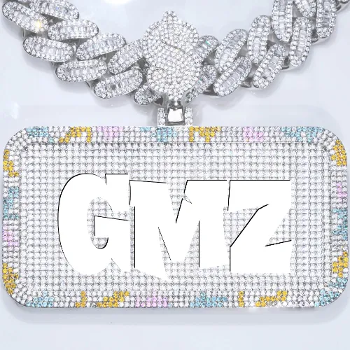 CUSTOM LETTER NECKLACE 3D COLORFUL SQUARE sold by The GUU Shop
