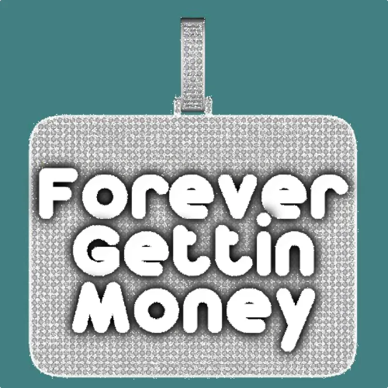 CUSTOM LETTER NECKLACE 3D BIG SQUARE sold by The GUU Shop