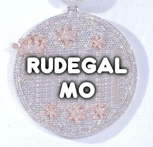 CUSTOM LETTER NECKLACE 3D BIG CROWN DISC sold by The GUU Shop