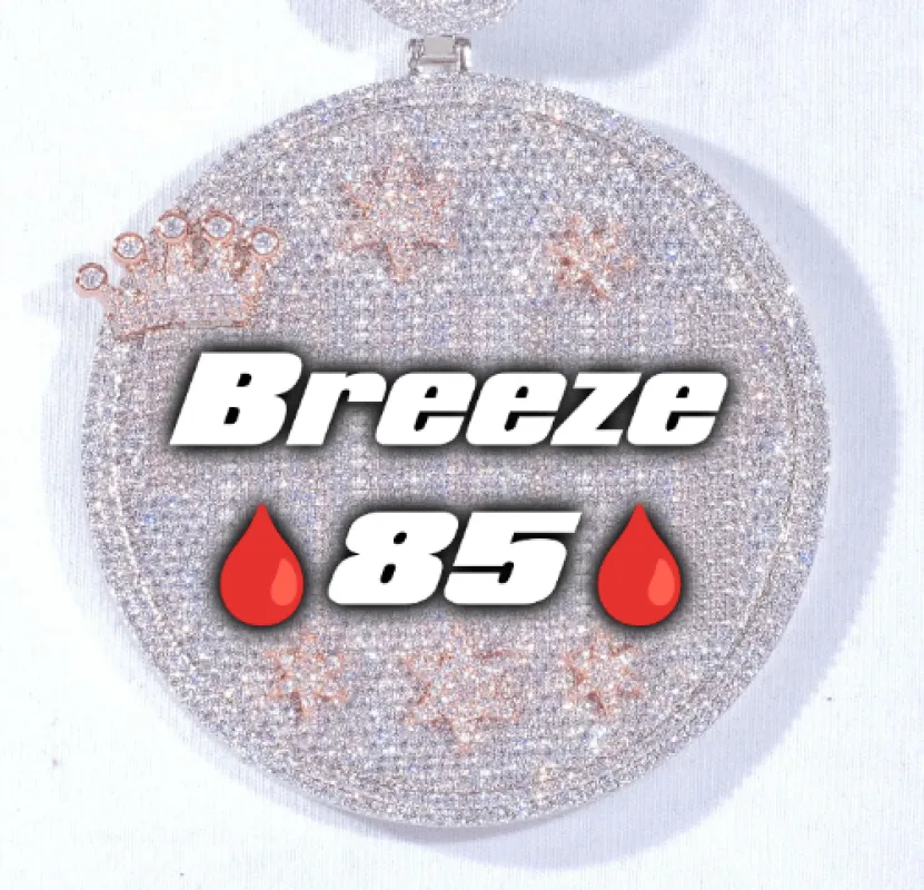 CUSTOM LETTER NECKLACE 3D BIG CROWN DISC made by The GUU Shop