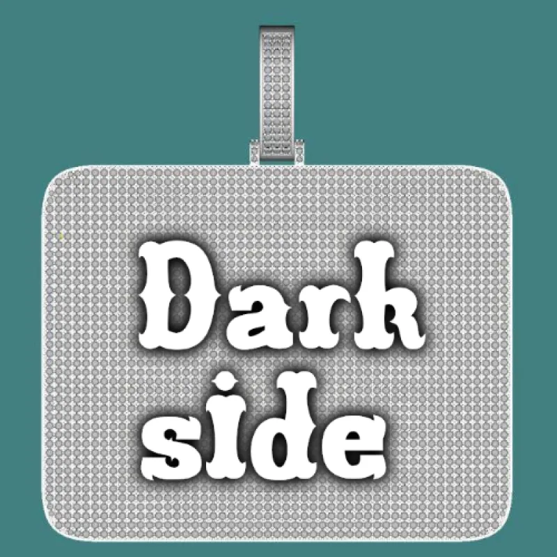 CUSTOM LETTER NECKLACE 3D BIG SQUARE sold by The GUU Shop