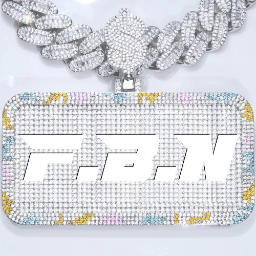 CUSTOM LETTER NECKLACE 3D COLORFUL SQUARE sold by The GUU Shop