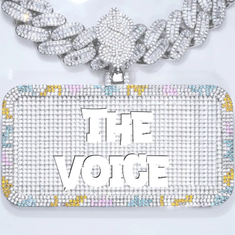 CUSTOM LETTER NECKLACE 3D COLORFUL SQUARE sold by The GUU Shop