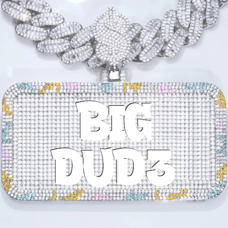 CUSTOM LETTER NECKLACE 3D COLORFUL SQUARE sold by The GUU Shop