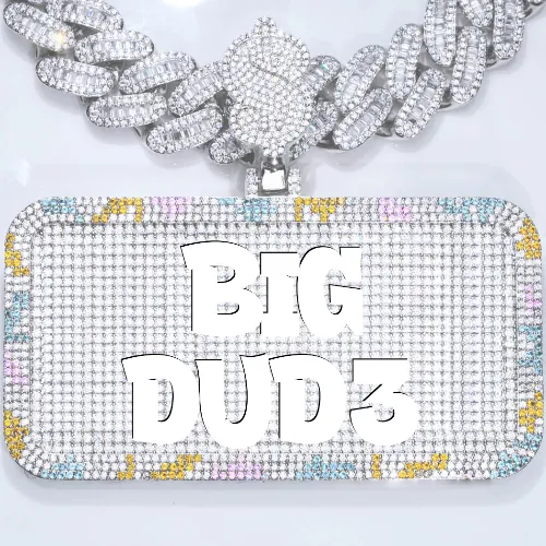 CUSTOM LETTER NECKLACE 3D COLORFUL SQUARE sold by The GUU Shop