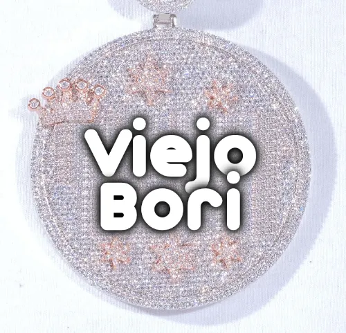 CUSTOM LETTER NECKLACE 3D BIG CROWN DISC sold by The GUU Shop