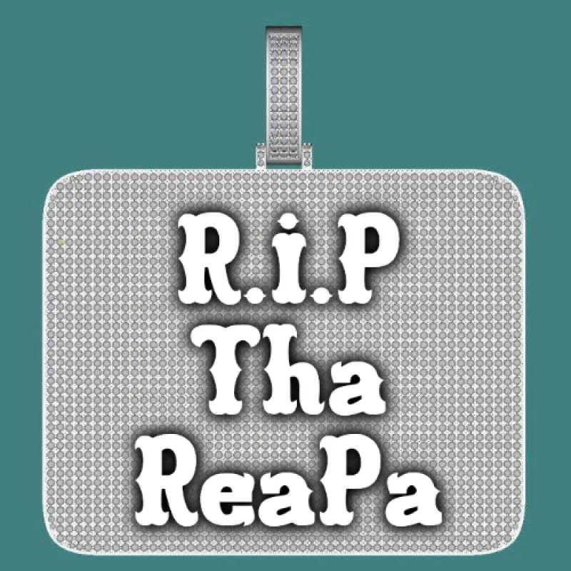 CUSTOM LETTER NECKLACE 3D BIG SQUARE sold by The GUU Shop