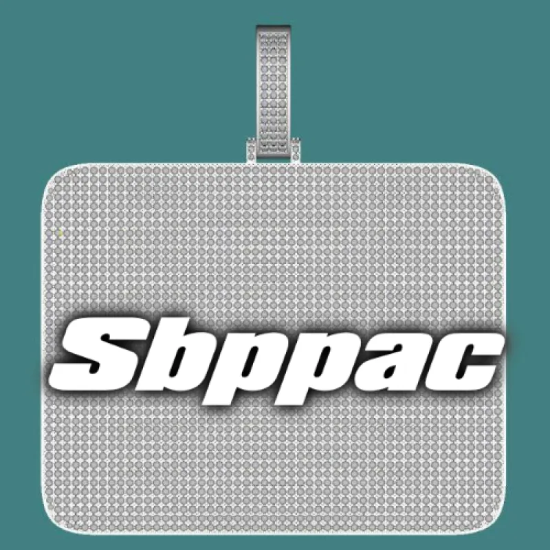 CUSTOM LETTER NECKLACE 3D BIG SQUARE sold by The GUU Shop