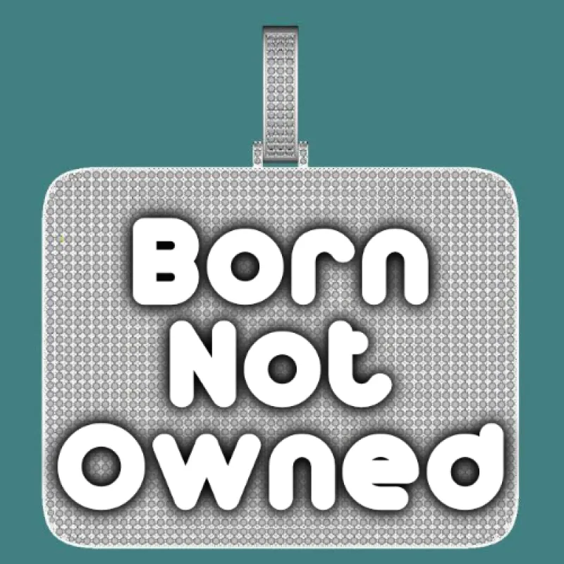 CUSTOM LETTER NECKLACE 3D BIG SQUARE sold by The GUU Shop