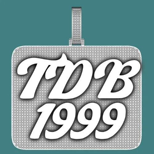 CUSTOM LETTER NECKLACE 3D BIG SQUARE sold by The GUU Shop