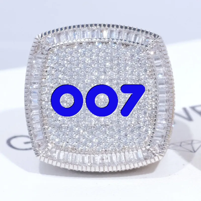 CUSTOM LETTER 3D ICED RING sold by The GUU Shop