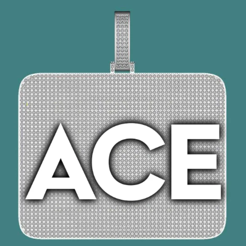 CUSTOM LETTER NECKLACE 3D BIG SQUARE sold by The GUU Shop