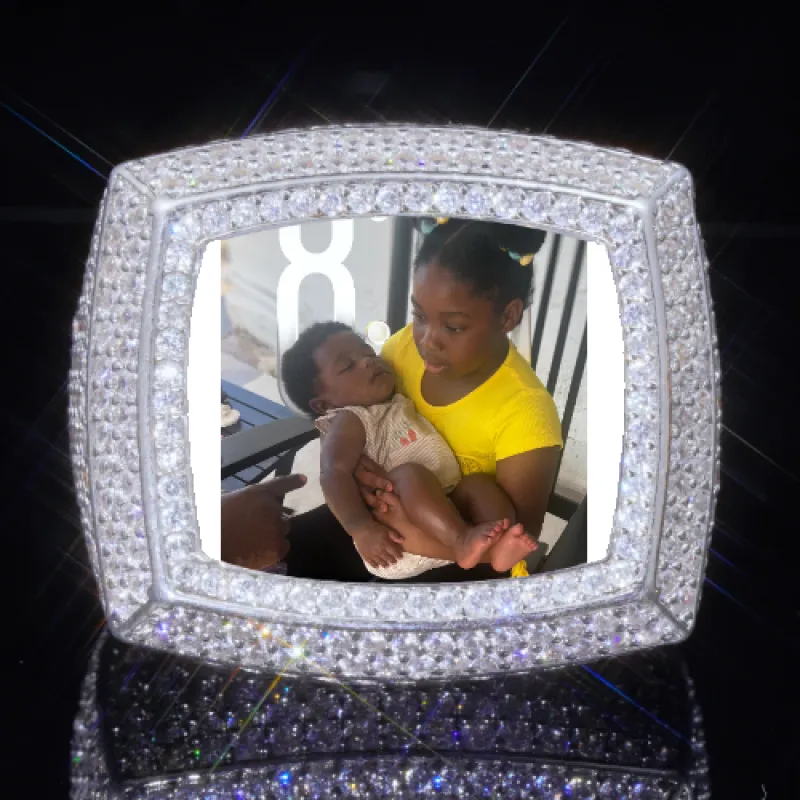 3D CUSTOM PICTURE ICED RING sold by The GUU Shop