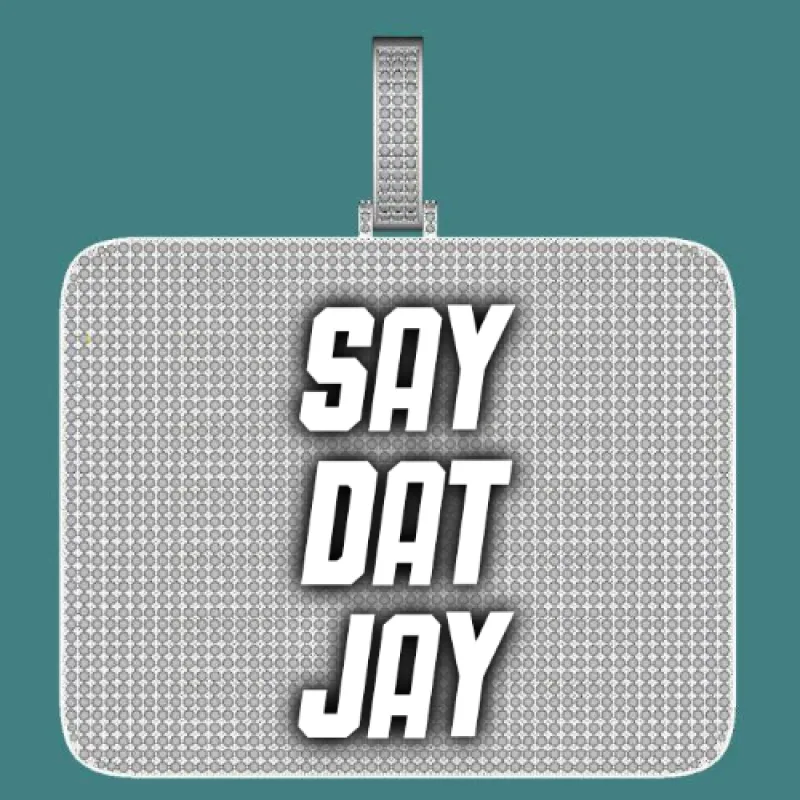 CUSTOM LETTER NECKLACE 3D BIG SQUARE sold by The GUU Shop