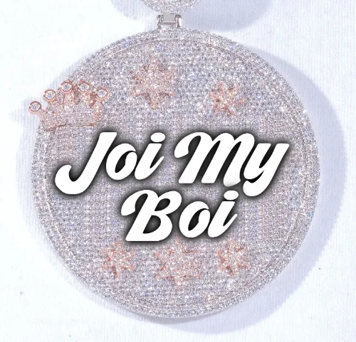 CUSTOM LETTER NECKLACE 3D BIG CROWN DISC sold by The GUU Shop