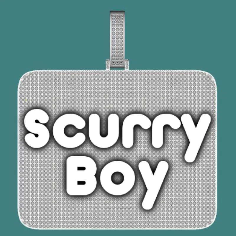 CUSTOM LETTER NECKLACE 3D BIG SQUARE sold by The GUU Shop