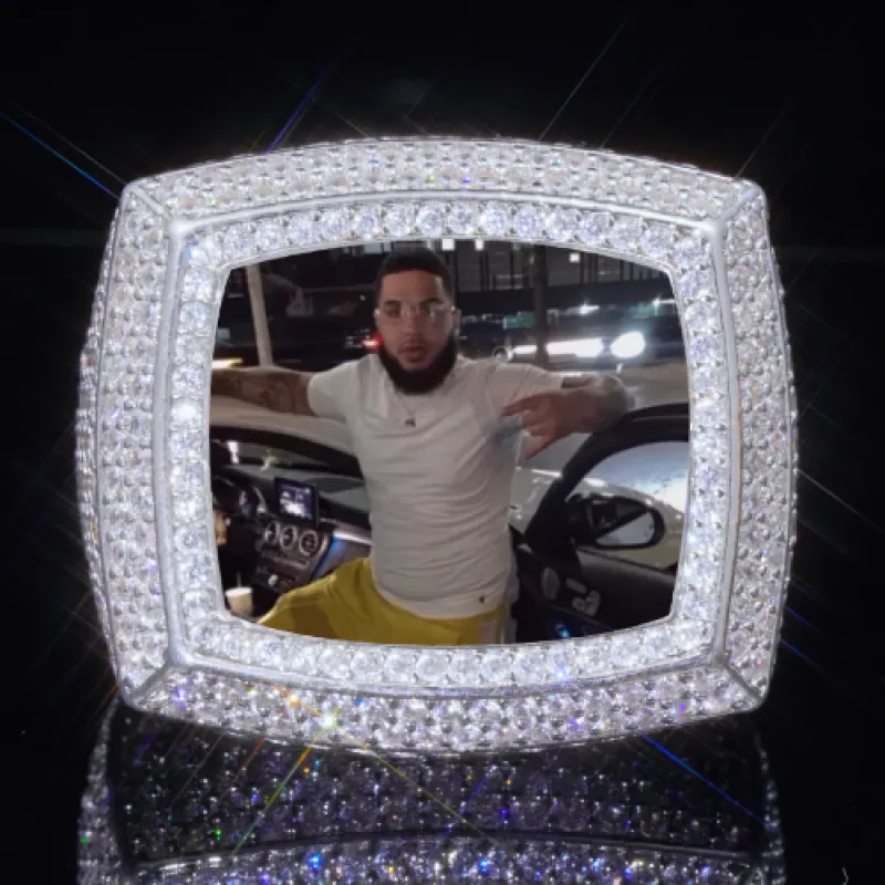 3D CUSTOM PICTURE ICED RING sold by The GUU Shop