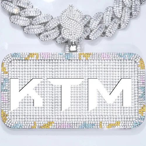 CUSTOM LETTER NECKLACE 3D COLORFUL SQUARE sold by The GUU Shop