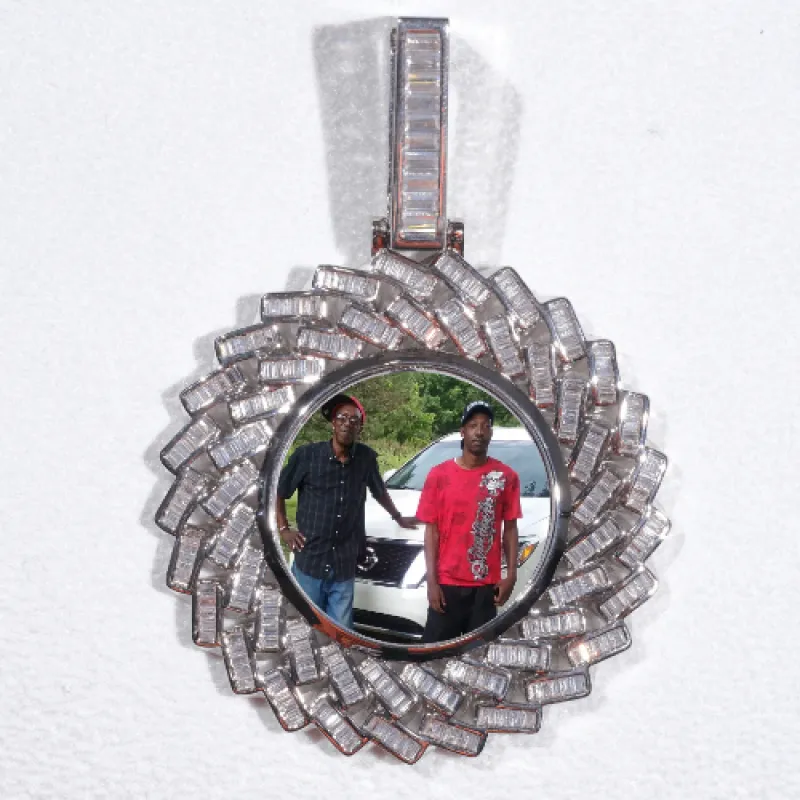 Large 3D Baguette Custom Picture Pendant sold by The GUU Shop
