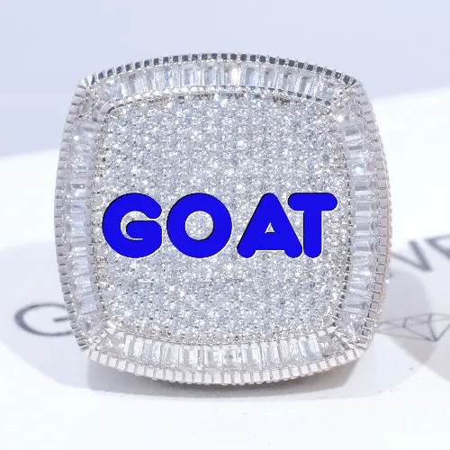 CUSTOM LETTER 3D ICED RING sold by The GUU Shop