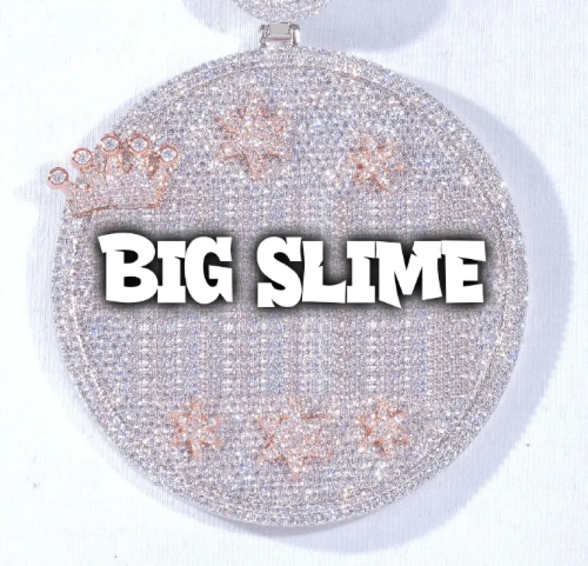 CUSTOM LETTER NECKLACE 3D BIG CROWN DISC made by The GUU Shop