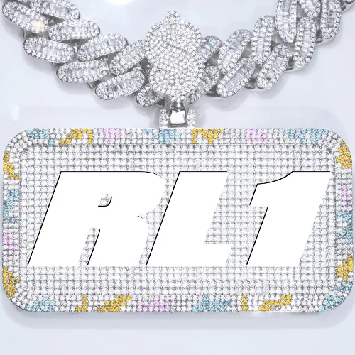 CUSTOM LETTER NECKLACE 3D COLORFUL SQUARE sold by The GUU Shop