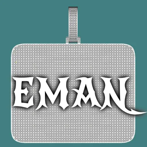 CUSTOM LETTER NECKLACE 3D BIG SQUARE sold by The GUU Shop