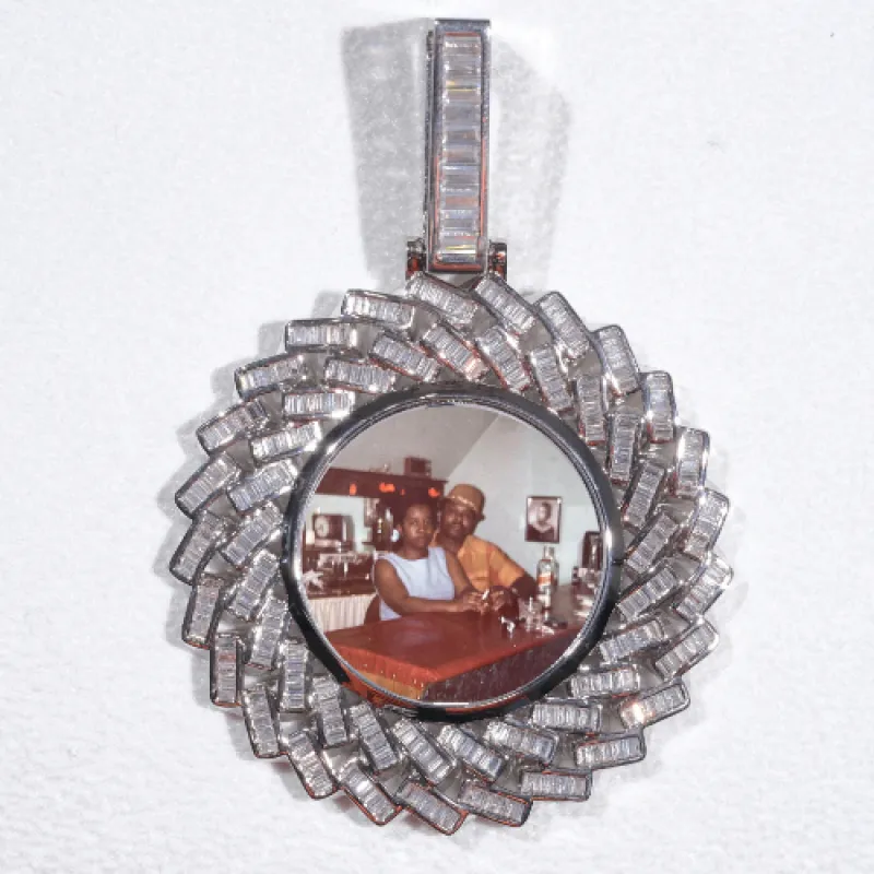 Large 3D Baguette Custom Picture Pendant made by The GUU Shop