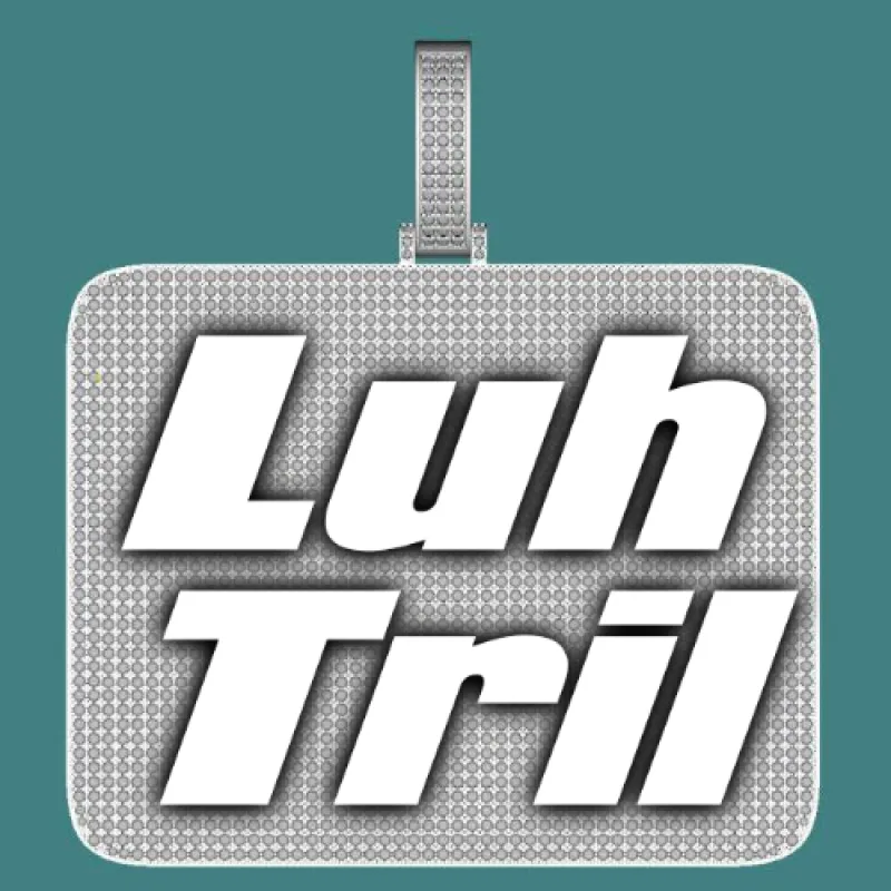 CUSTOM LETTER NECKLACE 3D BIG SQUARE sold by The GUU Shop