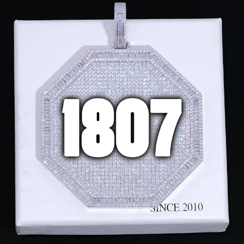 CUSTOM LETTER NECKLACE 3D BIG OCTAGON sold by The GUU Shop