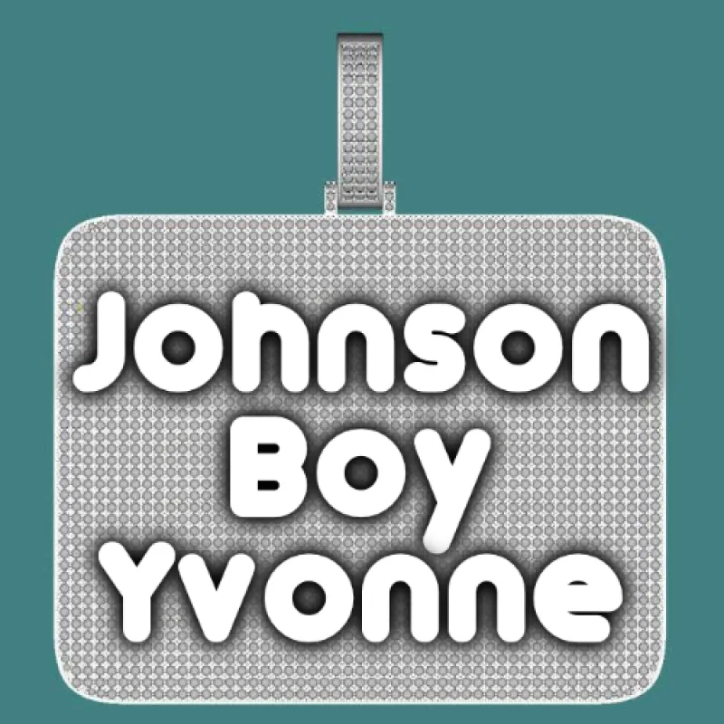 CUSTOM LETTER NECKLACE 3D BIG SQUARE sold by The GUU Shop