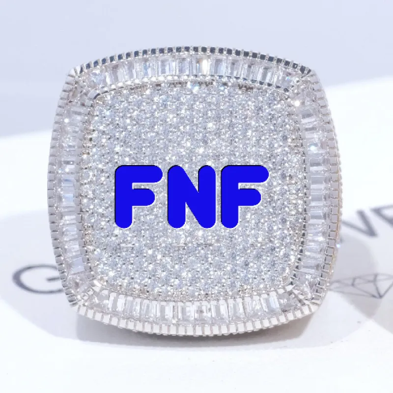 CUSTOM LETTER 3D ICED RING made by The GUU Shop