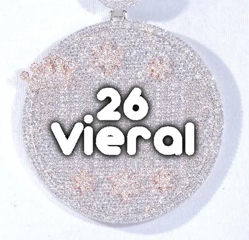 CUSTOM LETTER NECKLACE 3D BIG CROWN DISC sold by The GUU Shop