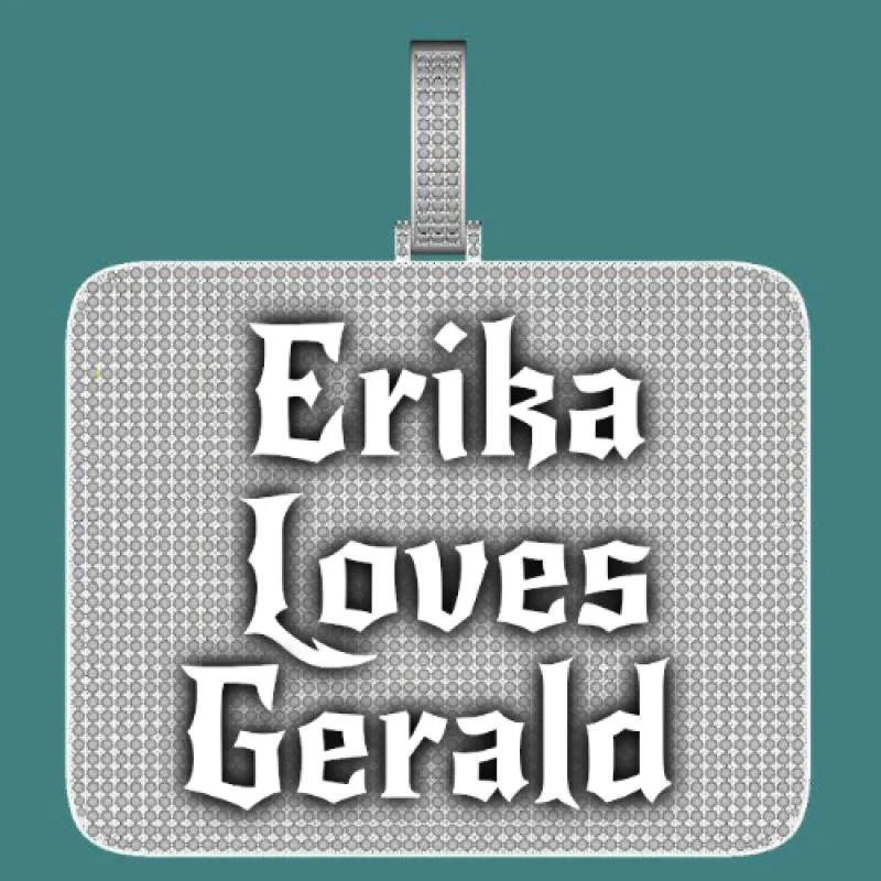 CUSTOM LETTER NECKLACE 3D BIG SQUARE sold by The GUU Shop