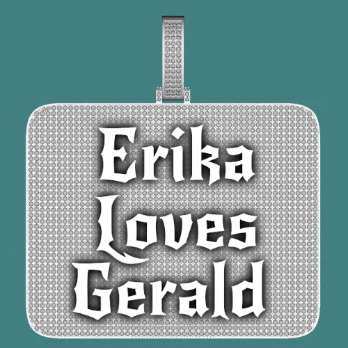 CUSTOM LETTER NECKLACE 3D BIG SQUARE sold by The GUU Shop