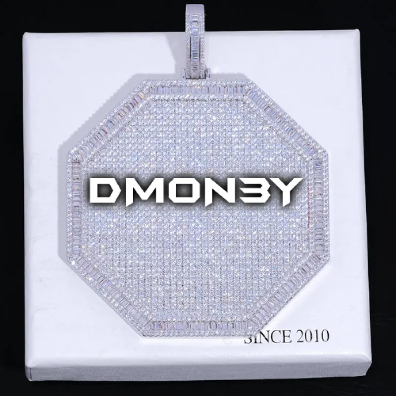 CUSTOM LETTER NECKLACE 3D BIG OCTAGON made by The GUU Shop