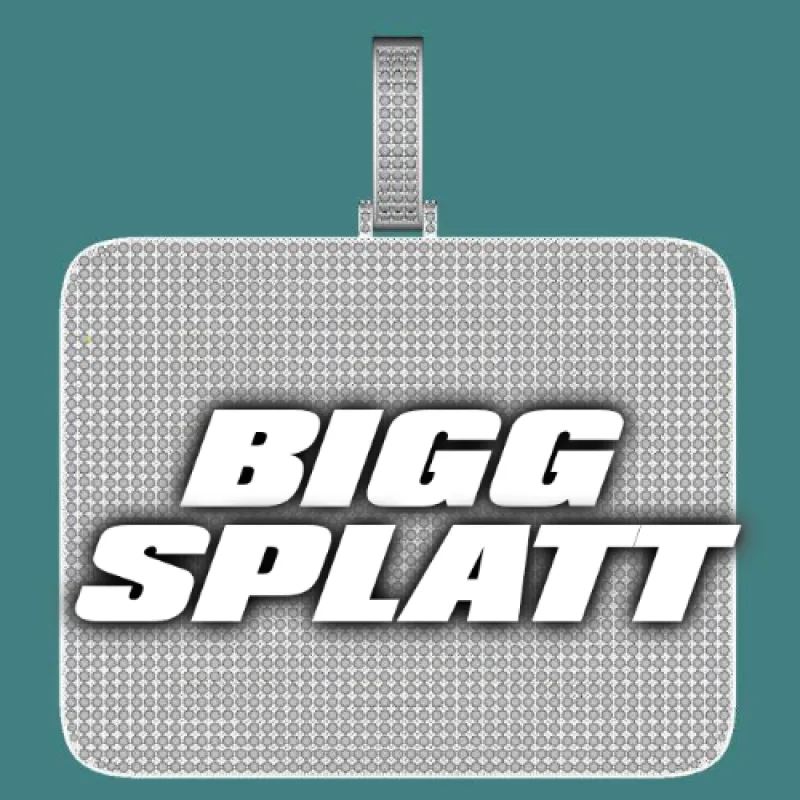 CUSTOM LETTER NECKLACE 3D BIG SQUARE sold by The GUU Shop