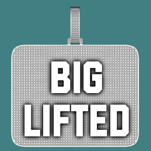 CUSTOM LETTER NECKLACE 3D BIG SQUARE sold by The GUU Shop