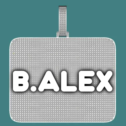 CUSTOM LETTER NECKLACE 3D BIG SQUARE sold by The GUU Shop