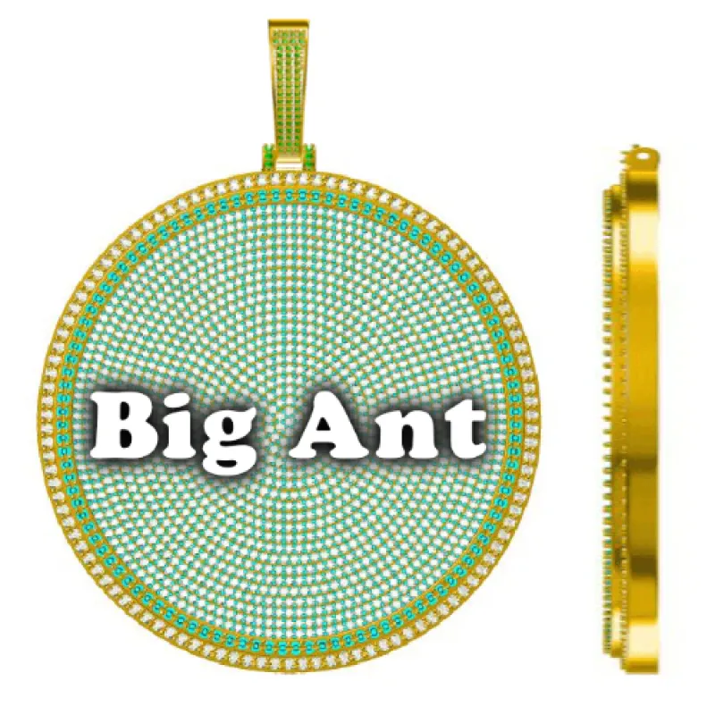 CUSTOM LETTER NECKLACE 3D BIG DISC made by The GUU Shop