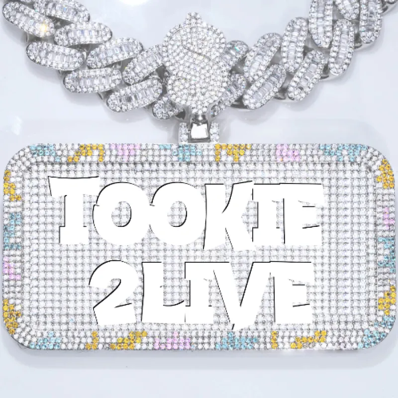 CUSTOM LETTER NECKLACE 3D COLORFUL SQUARE sold by The GUU Shop