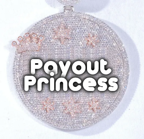 CUSTOM LETTER NECKLACE 3D BIG CROWN DISC sold by The GUU Shop