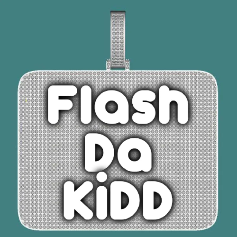 CUSTOM LETTER NECKLACE 3D BIG SQUARE sold by The GUU Shop