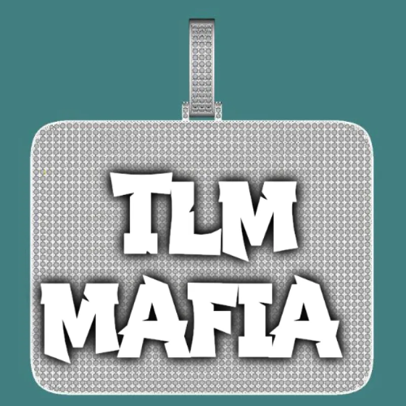 CUSTOM LETTER NECKLACE 3D BIG SQUARE sold by The GUU Shop