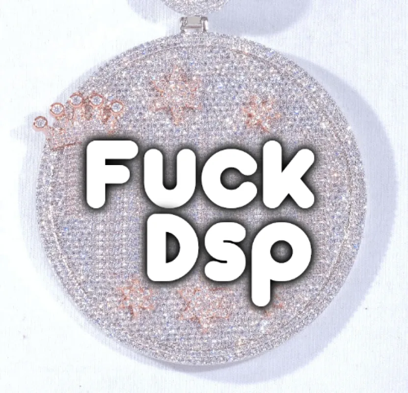 CUSTOM LETTER NECKLACE 3D BIG CROWN DISC sold by The GUU Shop