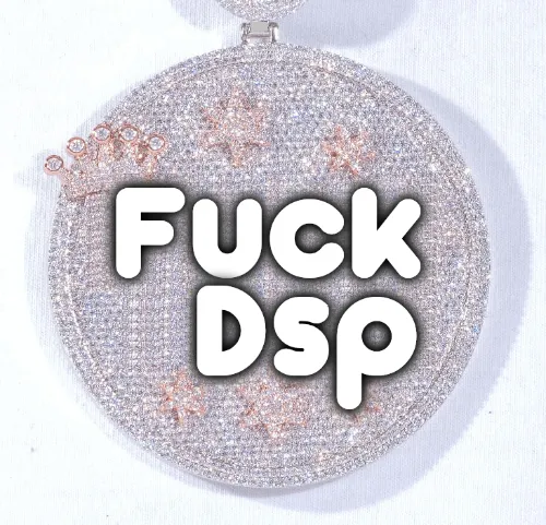 CUSTOM LETTER NECKLACE 3D BIG CROWN DISC sold by The GUU Shop